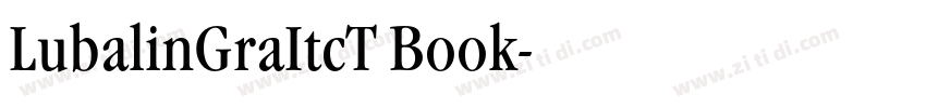 LubalinGraItcT Book字体转换